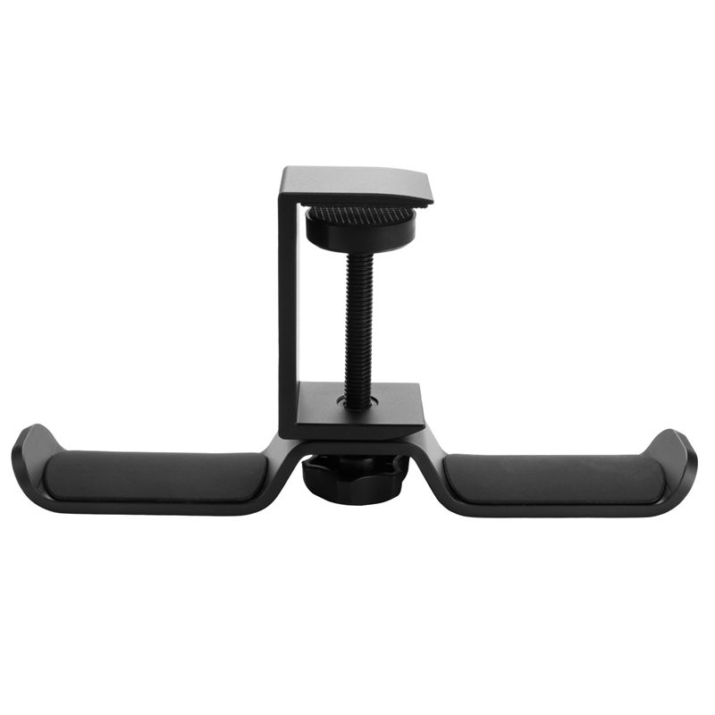 Headphone Stand Desk - B68C デュアルヘッドフォンスタンド、デスク下、ユニバーサルPCゲーミングデスクヘッドフォンハンガー、360度回転、イヤホンマウントラック