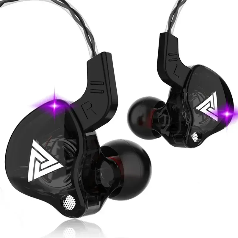 Wired Earphone Mic - オリジナル QKZ AK6 銅ドライバー HiFi 有線イヤホンレーススポーツヘッドフォン低音ステレオヘッドセット音楽イヤフォン