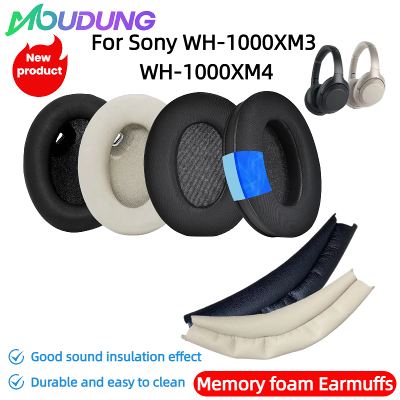 Sony Headphone Wh-1000Xm4 - MOUDUNG 交換用イヤーパッドヘッドバンド Sony WH-1000XM3 WH-1000XM4 ヘッドセットイヤーパッドヘッドフォンレザースリーブイヤホンイヤーマフ