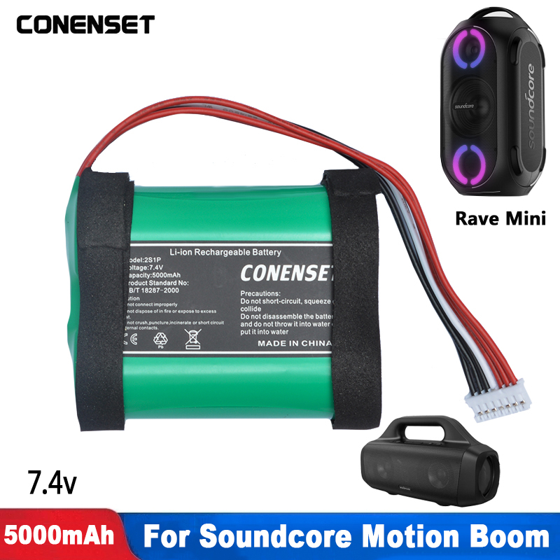 Anker Speaker Soundcore Motion+ - Bluetoothスピーカーフォン,ankerサウンドコアモーションブーム用バッテリー,ミニスピーカー,屋外レイブ,モデルa3118,a3390,pa23,7.4v,5000mah
