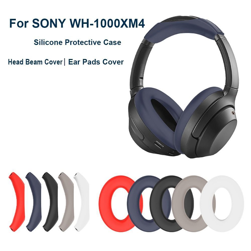 Sony Headphone Wh-1000Xm4 - ヘッドセットアクセサリー ヘッドホンイヤーパッドカバー 耐衝撃シリコン製交換用イヤーカップ 防塵 ソフトタイプ ソニーWH-1000XM4用