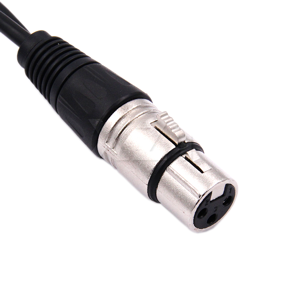 30cm 3ピンXLRメスジャックからデュアル2オスプラグY - Audio Splitter Y のレビューと価格