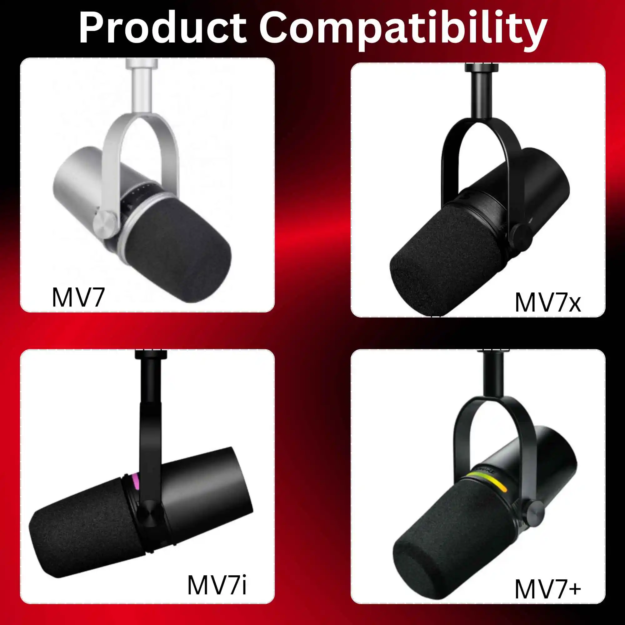 交換用フォームポップフィルター Shure MV7 MV7x - Shure Mic Mv7 のレビューと価格