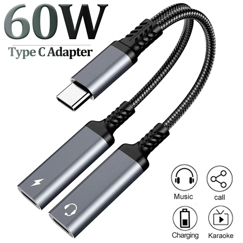 OTG 2 in 1 USB C スプリッター、デュアルタイ - Earphone Splitter Jack のレビューと価格