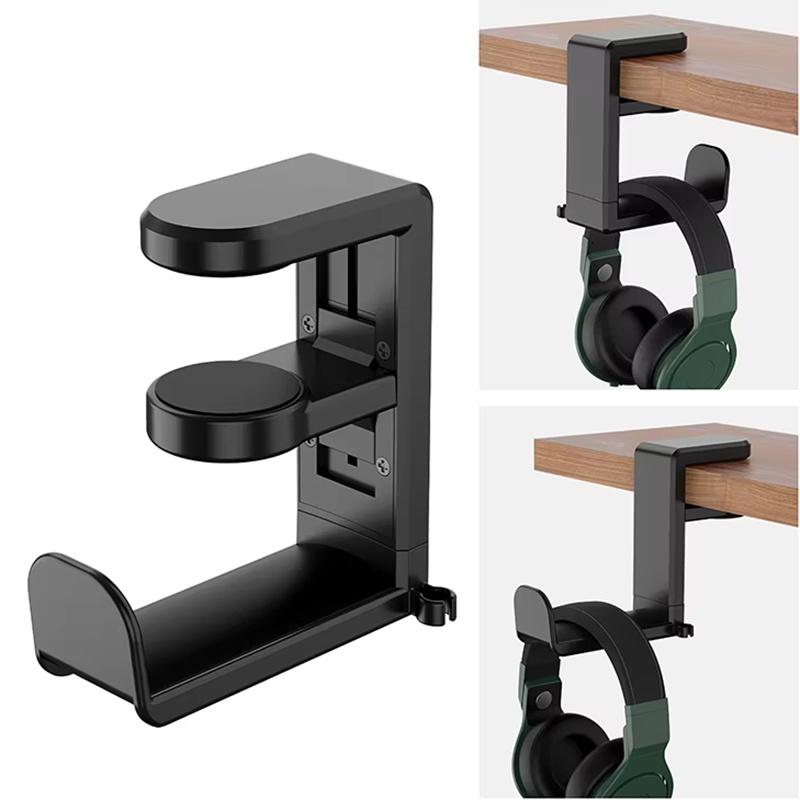 ユニバーサルゲーミングヘッドフォンスタンドヘッドセットフック - Headphone Stand Desk のレビューと価格