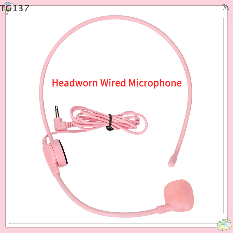 1 個 3.5 ミリメートルピンクヘッドウォーン有線マイクヘ - Wired Earphone Mic のレビューと価格